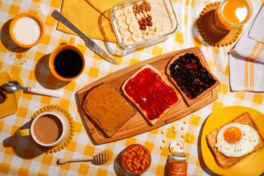 Breakfast food photography